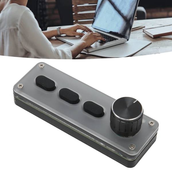 3 näppäintä mininäppäimistö langallinen USB Bluetooth silikoni hiljainen DIY ohjelmoitava näppäimistö ja nuppi pelaamista mediamusiikkia varten