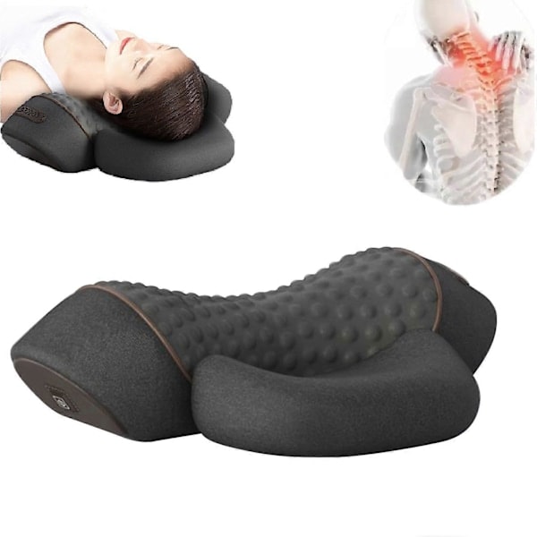 Ergonomisk Nakkepute i Memory Foam med Elektrisk Massasje og Varme