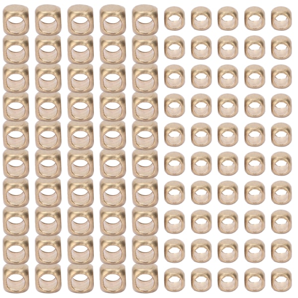 100 stk 2 mm/2,5 mm firkantede perler Smykkefremstilling DIY armbåndsfremstilling perler tilbehør