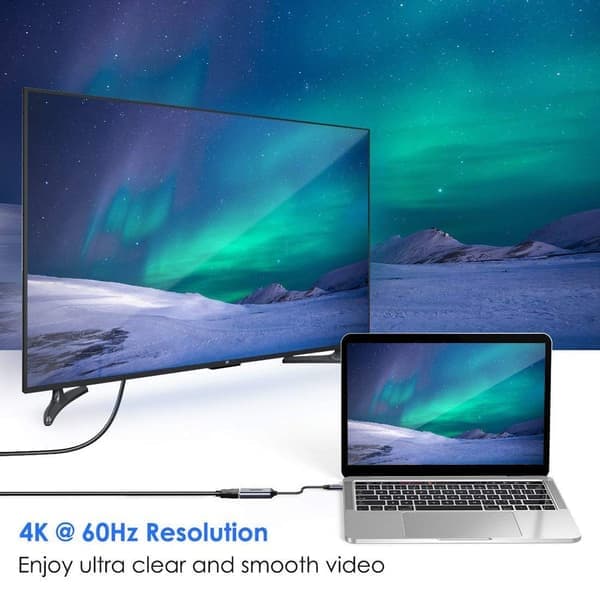 Choetech Hub, USB Type C till HDMI, 4K 60Hz, grå—pa