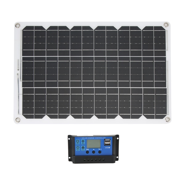 Aurinkopaneelisarja 18W 18V yksikiteinen aurinkopaneeli 30A Dual USB 12V 24V latausohjain retkeilyautoihin