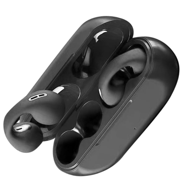 Trådlösa sporthörlurar Touch Control Lång standby-benledning Bluetooth headset för träningskörning Office Svart