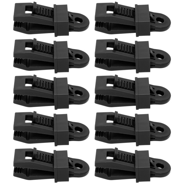 10 st Tarpklämmor Stora tältklämmor Tarpklämmor Heavy Duty Lock Grip Outdoor Camping Canopy Clips Svart