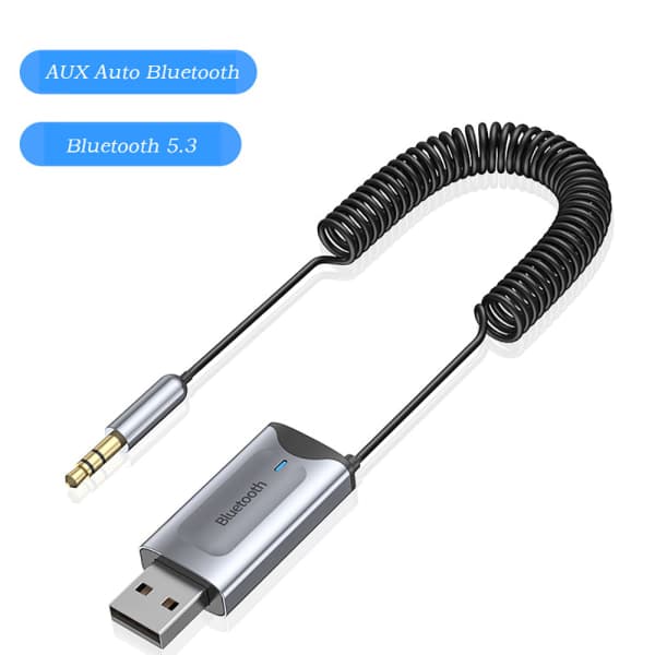Bluetooth 5.3-mottaker for bil med Aux- og USB-port