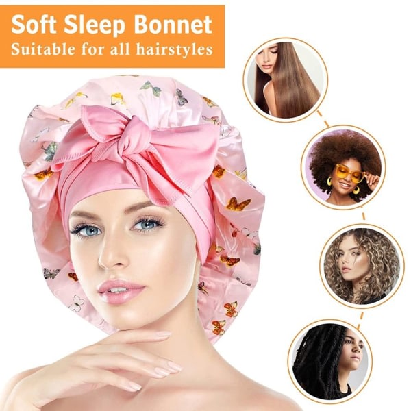 Satin sovehette Satin Bonnet ROSA Rosa