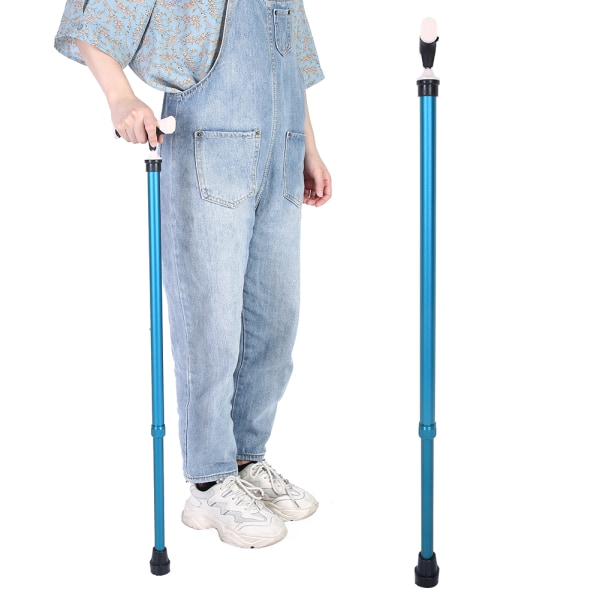 Vanhusten kävelykeppi liukueste, säädettävä korkeus alumiiniseoksesta käsin kävelykeppi (sininen)