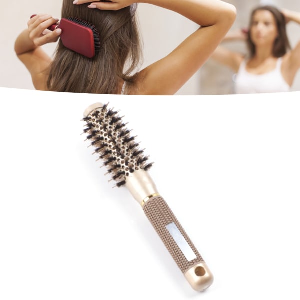 Husholdningshårrullekam Sikker Praktisk hårstyling Rund børstekam for krøllete rett