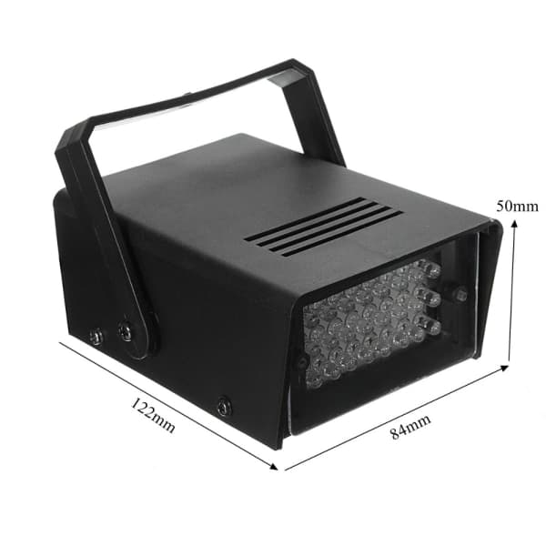 Mini Strobe -valo Diskovalot US-VITT LJUS US-VITT LJUS US-Vitt Ljus