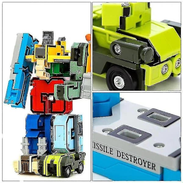 Kreative Samlingsfigurer Nummer Transformationsrobot Pædagogiske Klodser 10 stk.