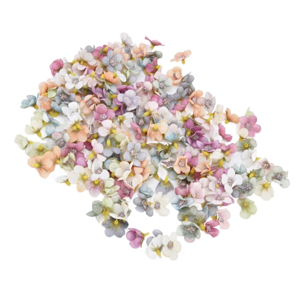 200 stk små blomsterhoder i stoff for bryllup, 2,5 cm/1 tomme, DIY-simulerte blomsterhoder for fødselsdag, bryllup, dåp 0.2