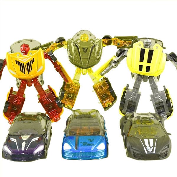 Leluauto Transformer Robotti Auto - 1:64 mittakaava monivärinen
