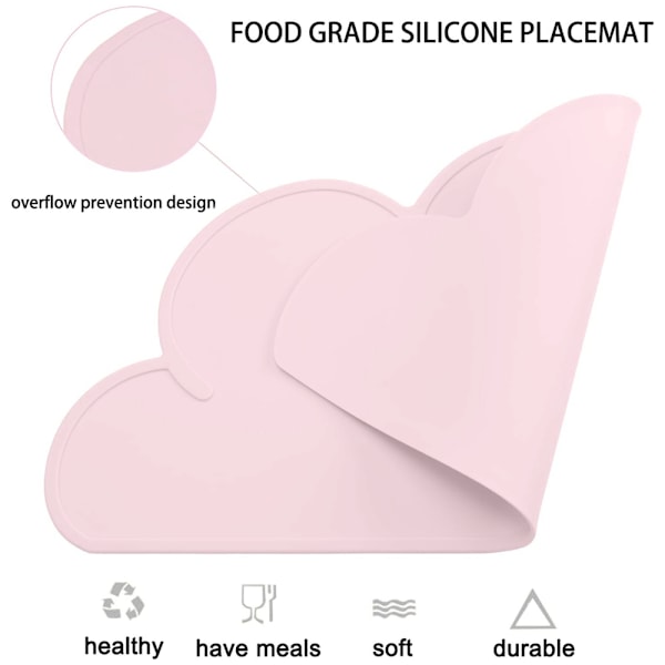 Barnebordsbrikke - Silikon Cloud Shape Bordsbrikke Sklisikker Bordsbrikke