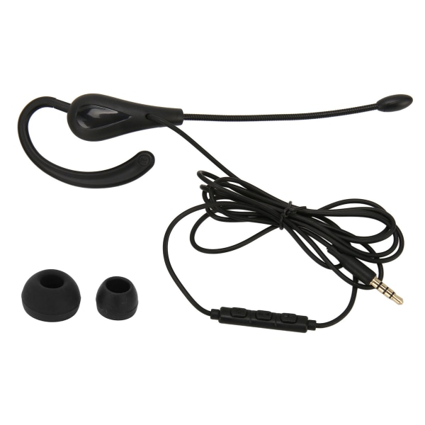 Enkeltørehodesett med mikrofonkablet støyreduksjon Lett mono-øretelefonhodesett for kundesenterkontor 3,5 mm