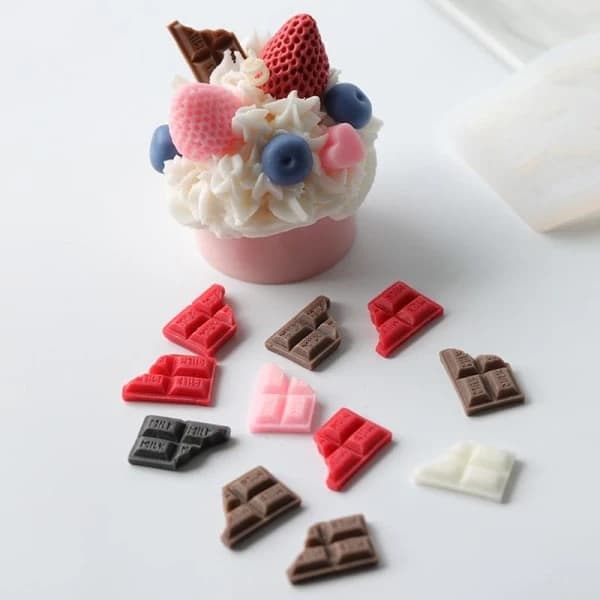 Lysforme lys stearinlys DIY støbeforme i silikoneform MJ10 Chokolade