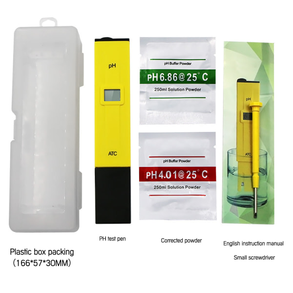 Digitaalinen PH-mittarin testeri LCD-näyttö Vedenlaatumittari Korkean tarkkuuden akvaariovesitesti