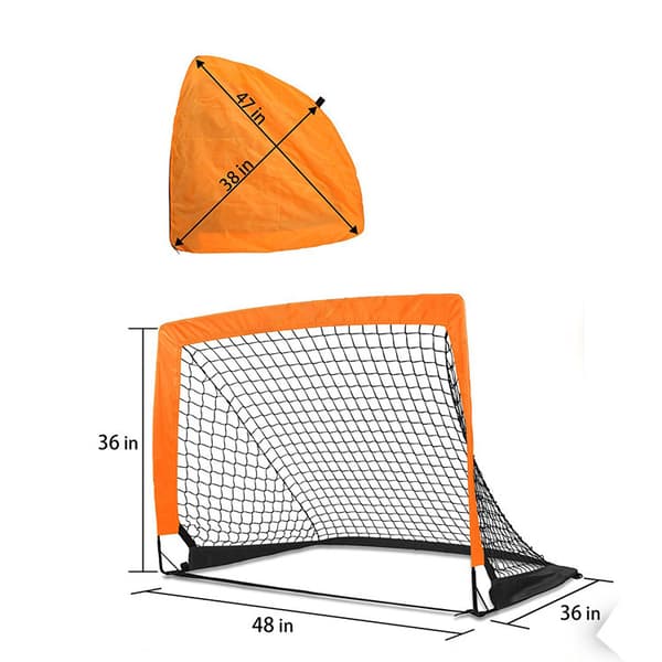 120 x 90 cm Bærbart Fodboldmål Pop Up Net til Baghaven_Paris 1 pc