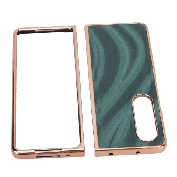 Telefoncover Nano galvanisering Ridsesikker Galaxy Texture Folding Telefon Beskyttelsescover til Samsung Galaxy Z Fold 4 Grøn