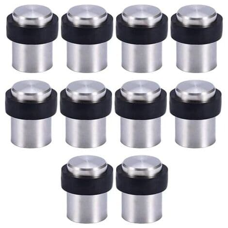 10 X Dørstopper til Gulv 4,5 cm i Rustfrit Stål Dørstopper Dørholder.pa