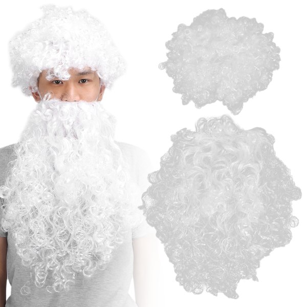 Joulupukin väärennetty parta-asu Simulaatio Bushy White Fake Viikset jouluksi