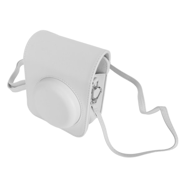 Kameraveske PU-skinn beskyttende kameradekselveske med justerbar skulderstropp for Fuji Instax Mini 12 White