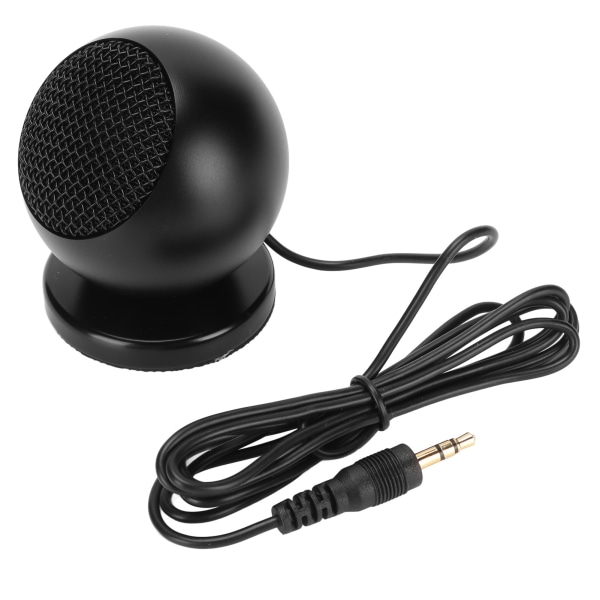 Snöbollsmikrofon 3,5 mm rundstrålande Plug and Play Spelmikrofon i Palmstorlek för Dekstop Laptop Meeting