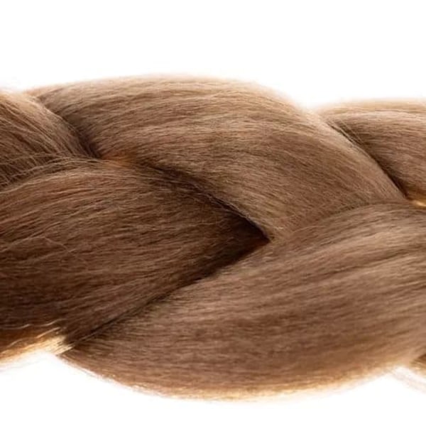 Syntetisk Hårflette Mørk Blond—pa