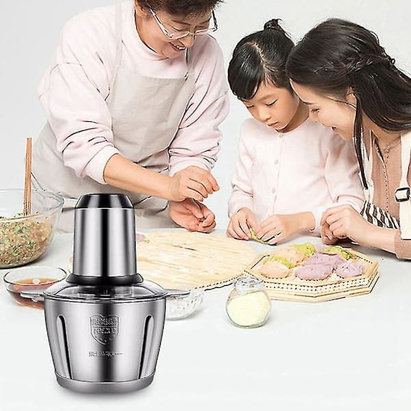 Kødhakker 2L Rustfrit Stål Elektrisk Madprocessor Blender til Køkkenfrugter（PA）