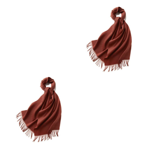 1/2/3 unisex-huivi fransuilla Lämmin ja mukava putkihuivi vermeilille vermeil 2Set