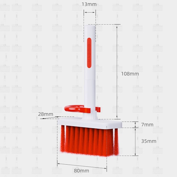 Tangentbordsrengöringsborste Hörlursrengöringspenna Röd red
