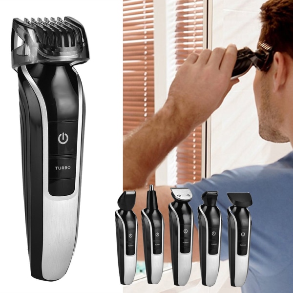 Monitoiminen miesten sähköinen hiustenleikkuri, johdoton ladattava partakone set