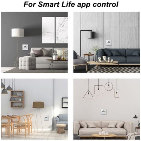 Smart Plugg 16A 1-veis Smart Veggpanel Hvit 95-245V - ZigBee-versjon.pa