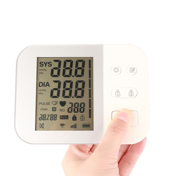 Overarms blodtryksmåler Digital LED-skærm Smart automatisk BP-monitor med overarmsmanchet til hjemmebrug