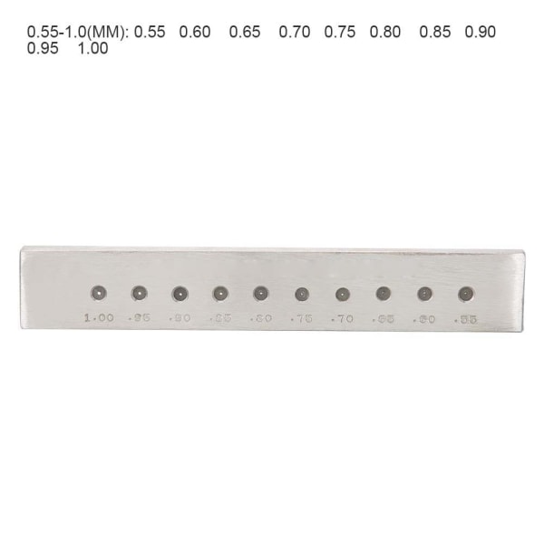 Runde hull Gull Sølv Tråd Tegnebrett Drawplate Smykker Making Tool (0,55-1,0)