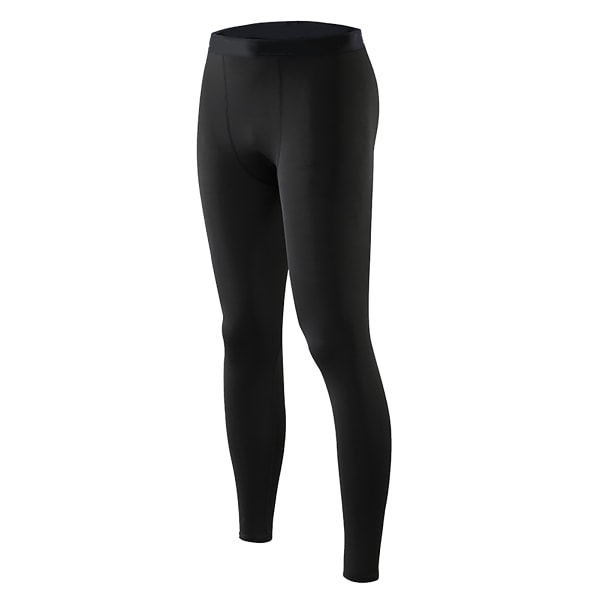 Tiukat leggingsit elastinen polyesteri nopeasti kuivuvat miesten kompressiohousut fitness musta XL
