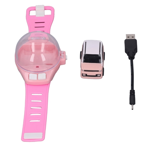 Minifjärrkontroll Watch Leksaker Löstagbar USB Laddning Handled Racing Watch för pojkar och flickor Födelsedagspresent Rosa