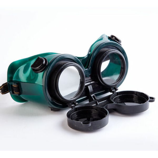 Sveisebriller med vendbare fronter, vernebriller for sveisearbeidere med 50 mm linse vernebriller som brukes til sveising av sveisebrenner Burni