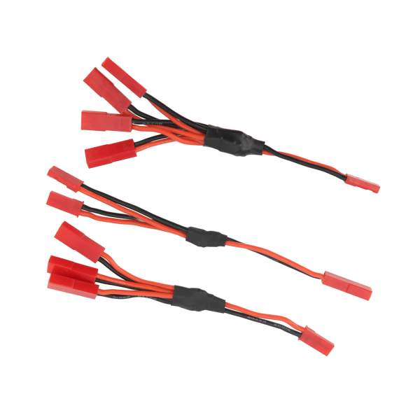 Rød JST Y Parallell Adapter Selesett Enkel installasjon JST Plugg Splitter Y-kabel for Traxxas