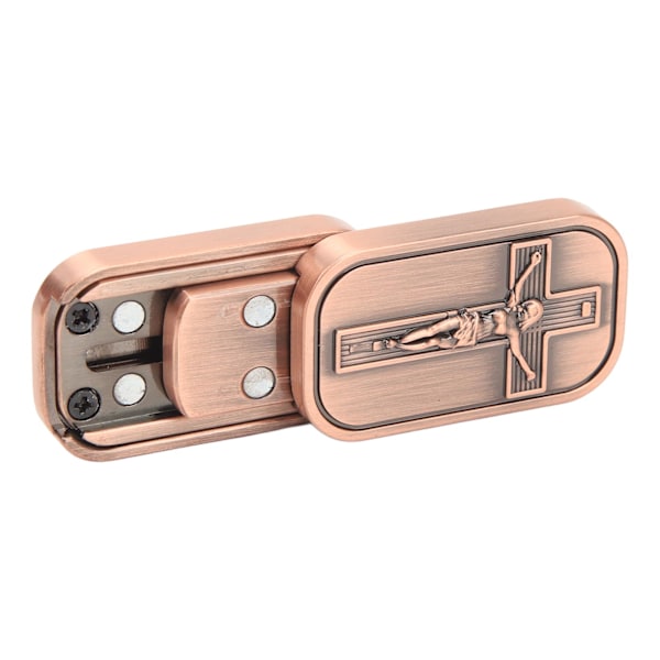 Magnetisk skjutreglage sensorisk leksak korsmönster 3 lager lindra stress metall fingertopp tryckreglage leksak lila brons