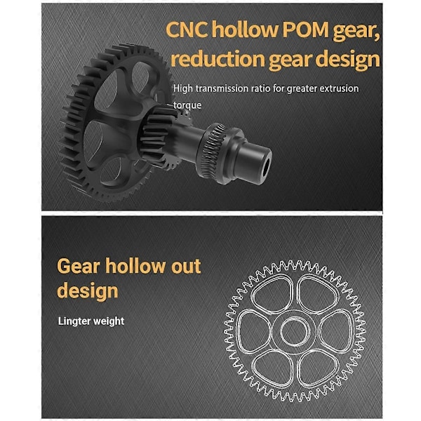 CNC Pom Helical Gear Nano-belagd Härdat Stål Högre -Delars Gear Kit för VORON 0.2 2.4 Trident C.pa