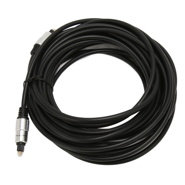 Optisk ljudkabel Guldpläterad kontakt Klar digital ljudfiberoptisk kabel med aluminiumhölje 5m / 16.4ft