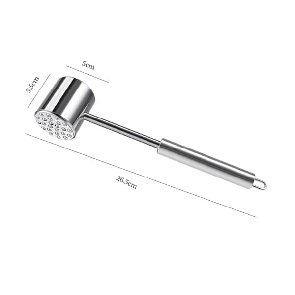 Meat Tenderizer in Stainless Steel, 5 × 5.5 × 26.5 cm, Silver