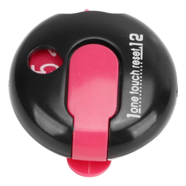 Golf Score Counter Cap Clip Handske Clip One Button Zeroing Golftilbehør Konkurrence tæller Sort og Pink