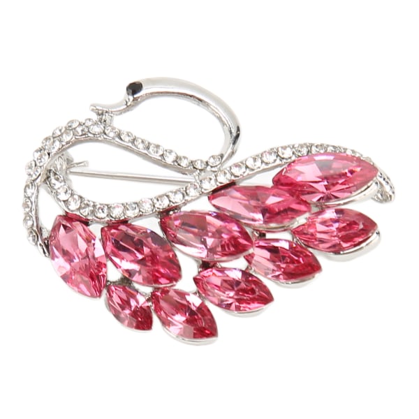 Dyr Brosje Rhinestone Glitter Elegant Fasjonable Kvinner Brude Brosje Pin for Bryllup Rosa