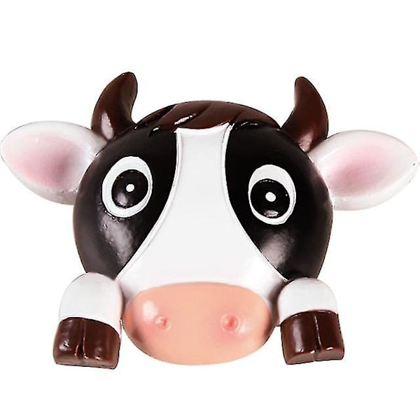 2 stk Kreative Søde Harpiks Dyr Kontaktstik Dekal Badeværelse Køkken Stue Stikkontakt/kontakt Til Hjemindretning 3d Harpiks Klistermærker Cow