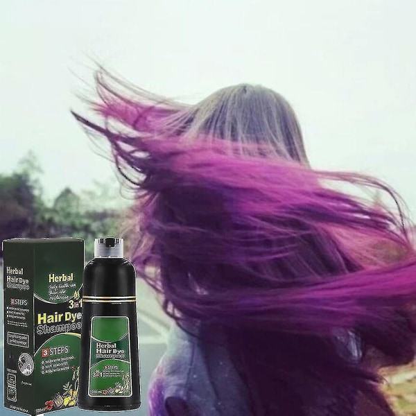 Urte-hårfarveshampoo Naturlig hårpleje uden hovedbund Flerfarvet hårfarve til mænd og kvinder