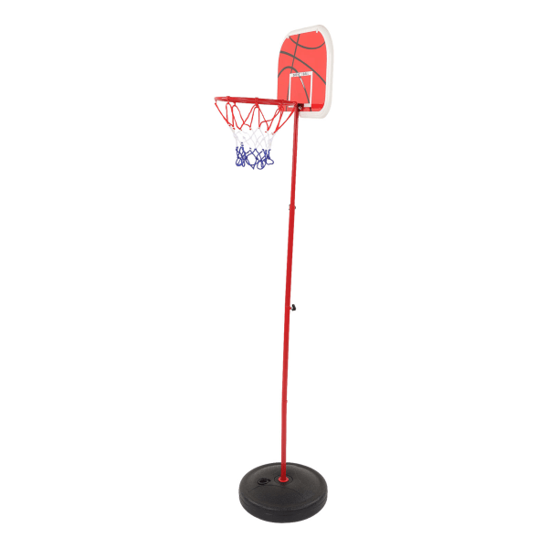 Justerbar höjd Basketstativ Järnstång Röd Vit Plast inomhusbasketbåge för sport