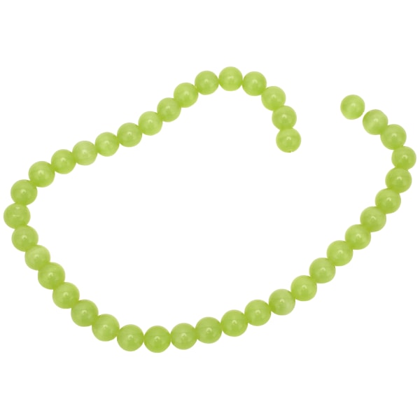 0.39in Diameter runde perler Natursten DIY Armbånd Halskæde Smykkefremstillingstilbehør Mørk OD Grøn