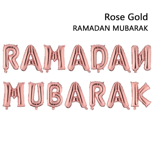 16 tommer Eid Mubarak RAMADAN MUBARAK ROSE GOLD RAMADAN MUBARAK rosa guld rose gold