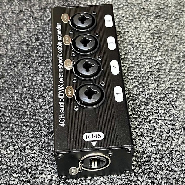 1 Par 4-kanals 3-pin XLR eller 6,3 mm lyd og DMX over nettverkskabel-forlenger, DMX512 nettverkssignal.pa