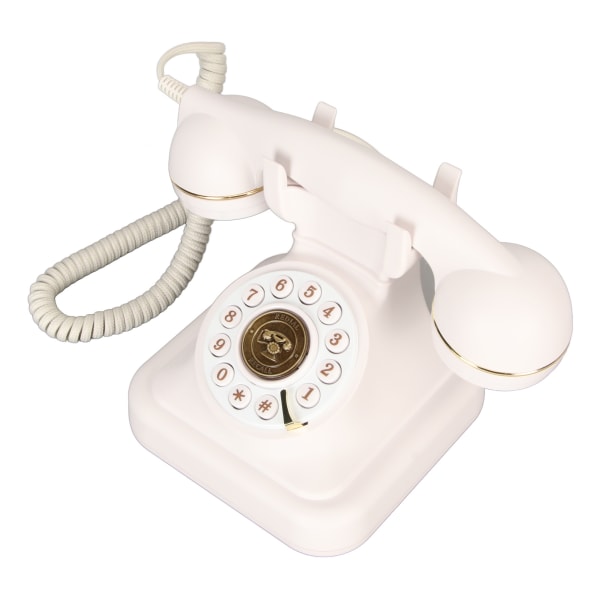 Antik fasttelefon med retro stor knapp med ledning Vintage dekorativ fasttelefon til husholdningskontorhotell